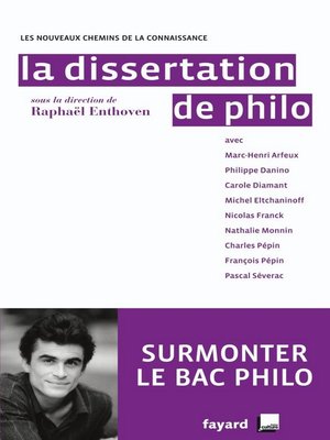 cover image of La Dissertation de philo